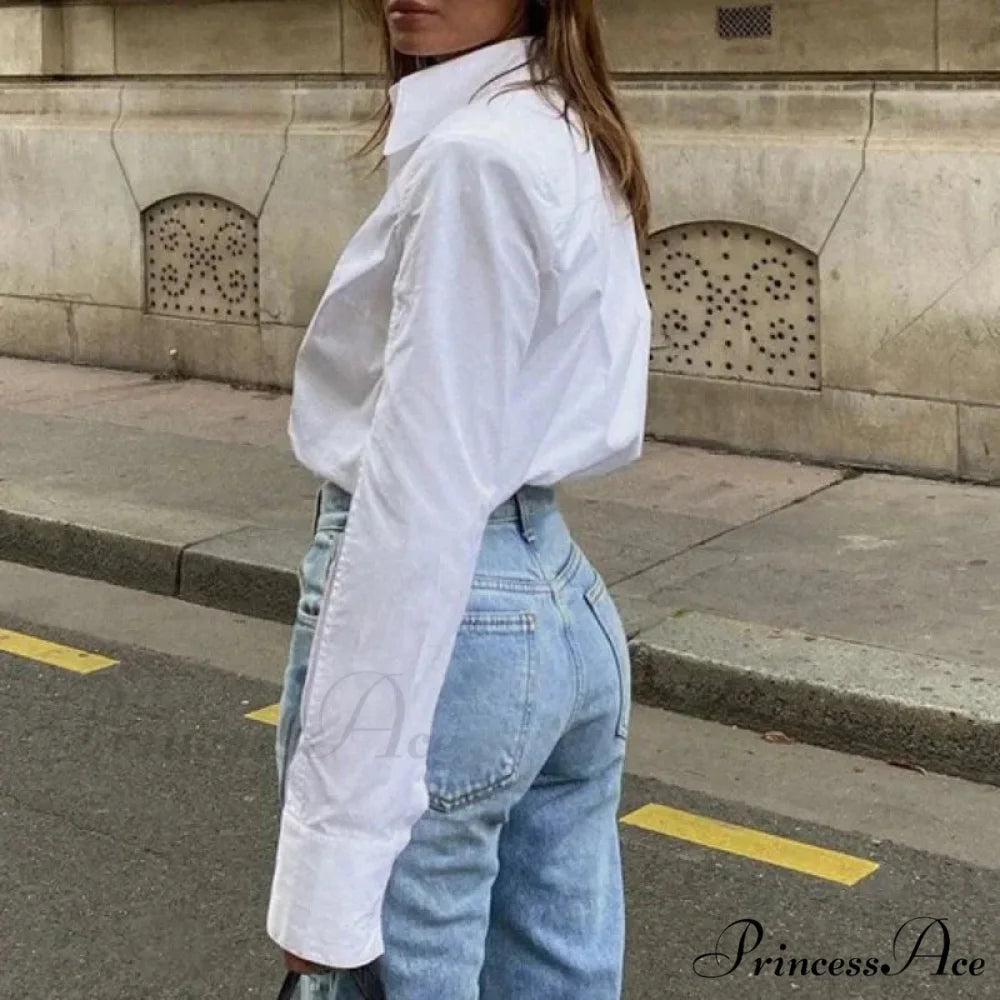 White Informal Ivory Blouse Workplace Woman Blouse blouse-250126