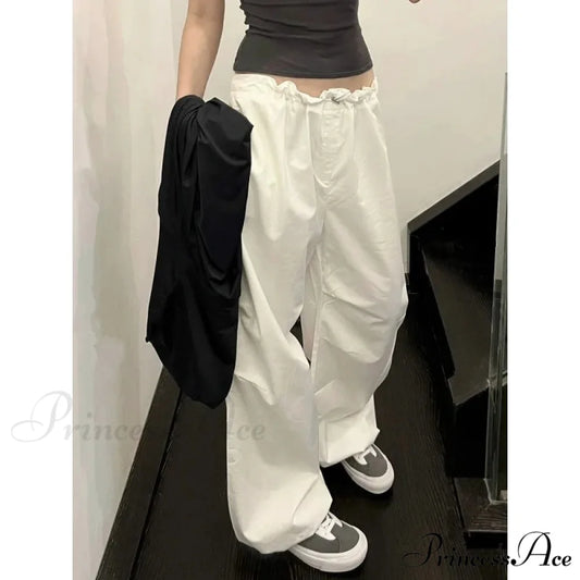 White Informal Stretchy Trousers pants-241228