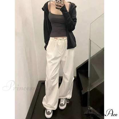 White Informal Stretchy Trousers pants-241228