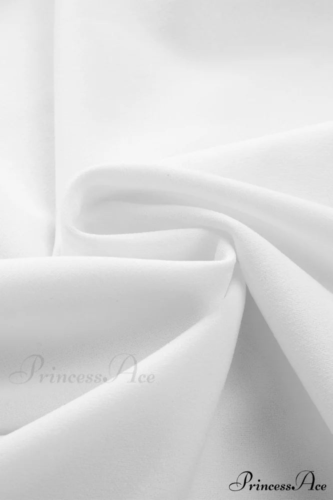 White Mock Sleeveless Solid Neck Top