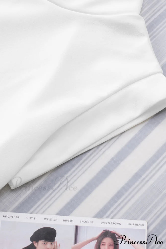 White Mock Sleeveless Solid Neck Top