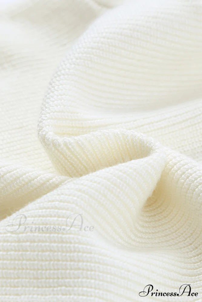 White Neck Knit Ribbed Halter Tank Cross Criss Top
