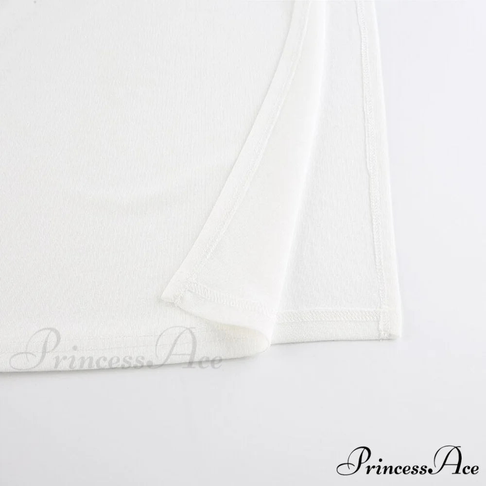 White Shoulder Parties - Women for Split Gown One for Gown and Full-Length Warm-Season Elegant Long Beachwear