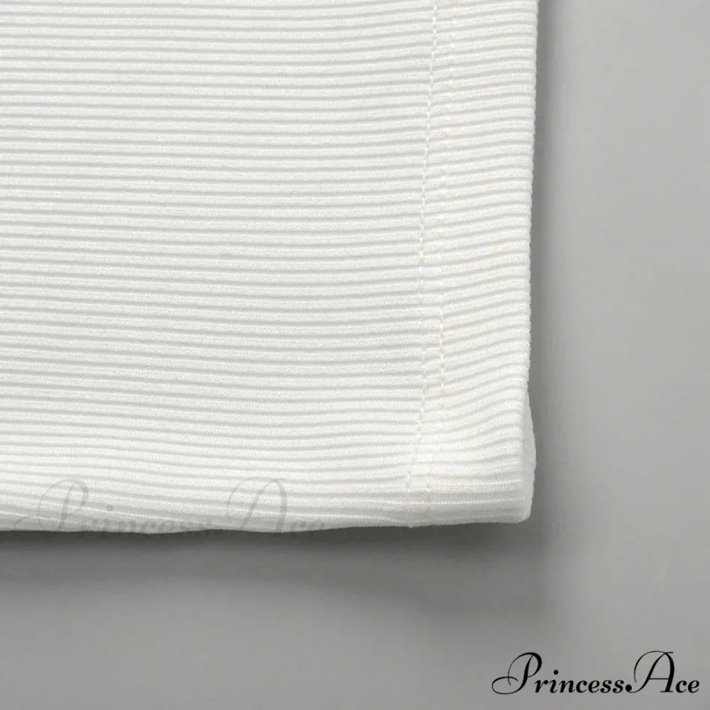 White Sleeveless Backless Streetwear Clubwear Aesthetic Elegant Party Bodycon Dress