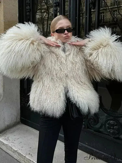 White Thick Cropped Jacket White / S coats-241228