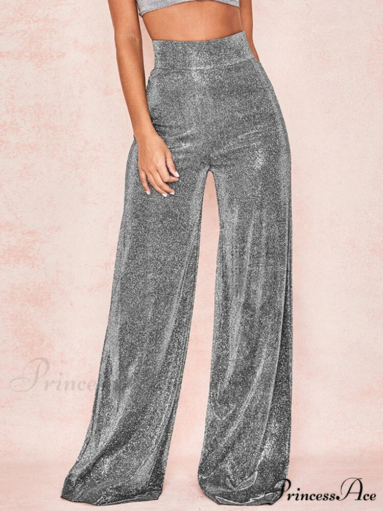 Wide Flare Leg Zipper Pants