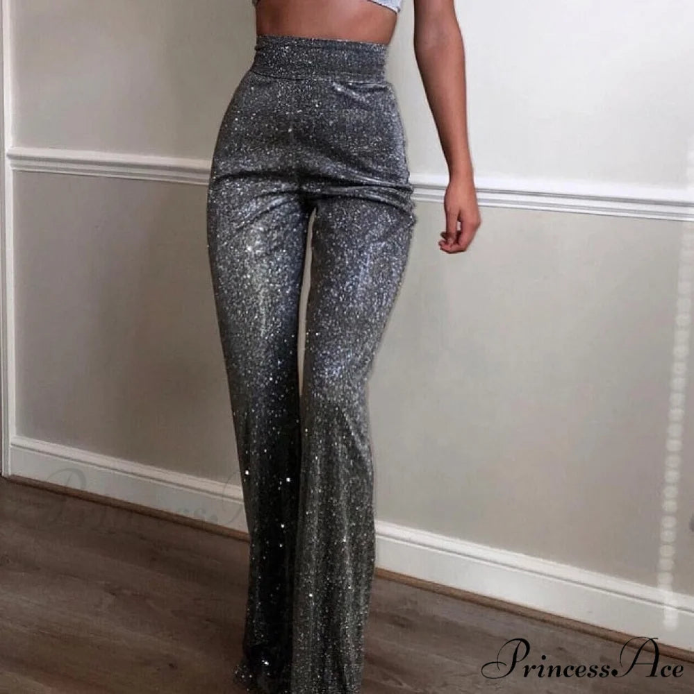 Wide Flare Leg Zipper Pants
