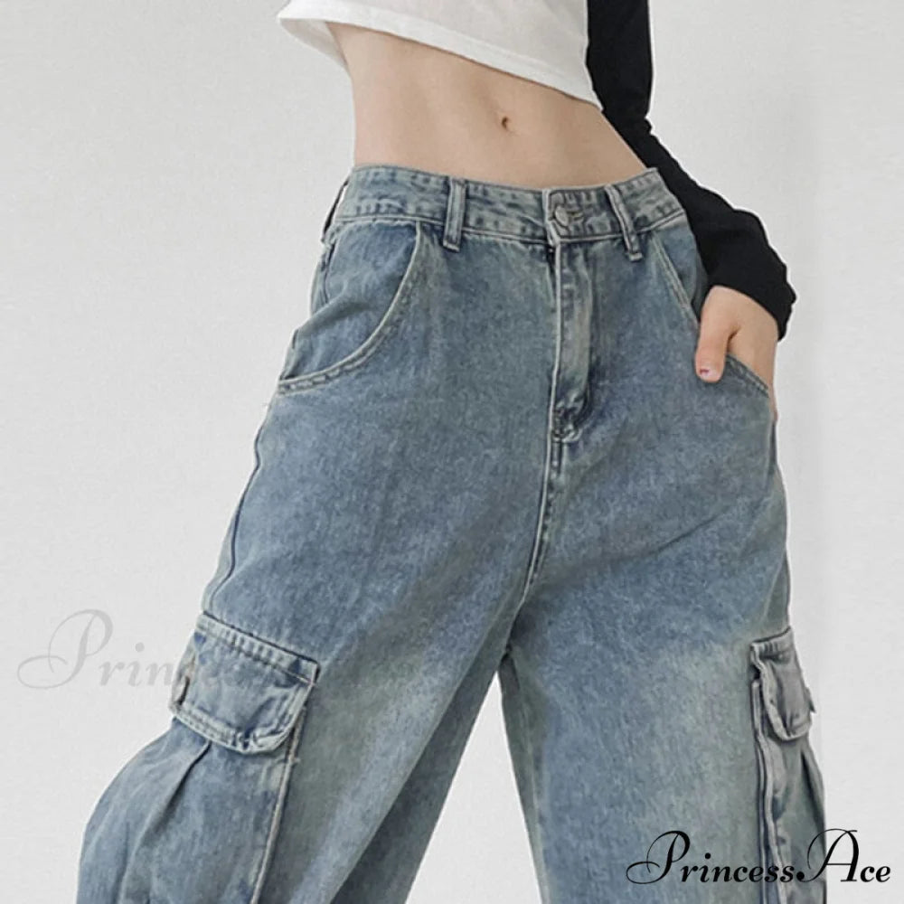 Wide Leg High Waist Straight Trousers Overalls