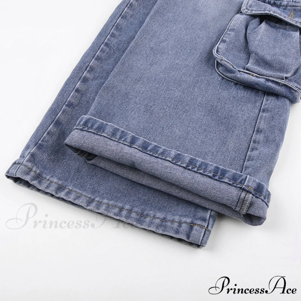 Wide Leg High Waist Straight Trousers Overalls