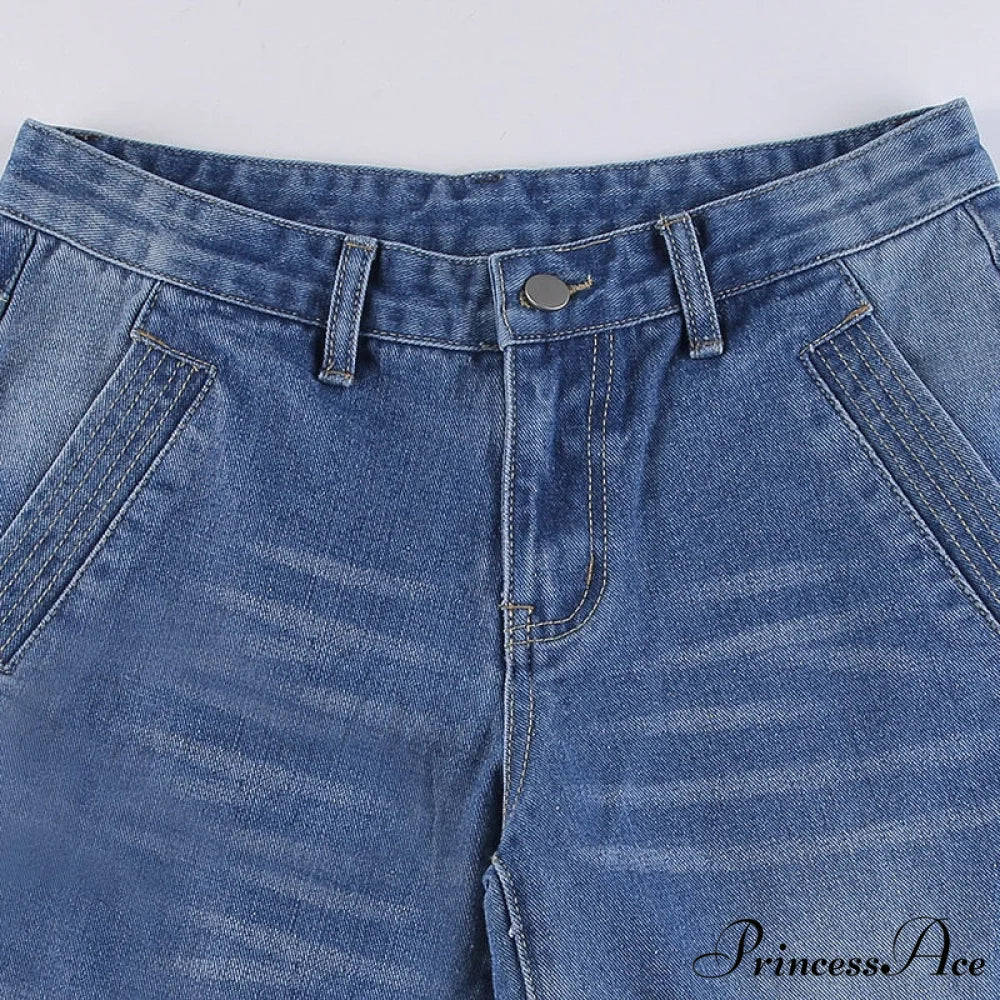 Wide Leg Oversize Y2K Patterned Baggy Winter Cargo Casual Jeans Low Autumn Waist Women’s Trousers
