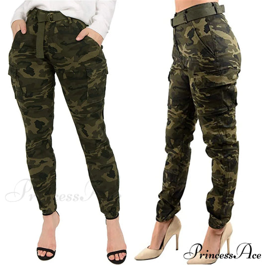 Wide Pants Women High Waist Green / S