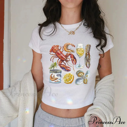 Wild Printed Gothic Crop Top T-shirt t-shirt-250223