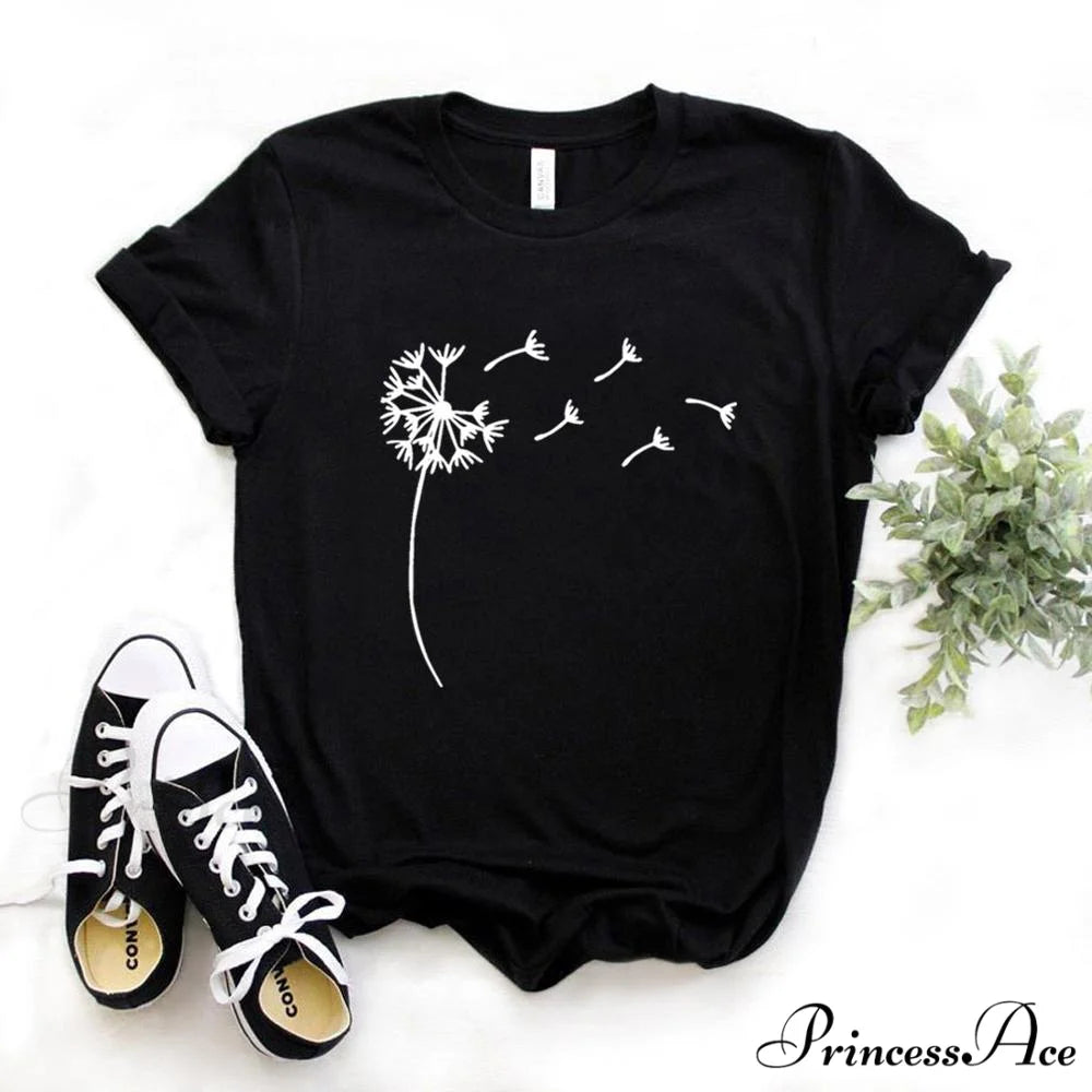 Wildflower Dandelion Print T-shirt