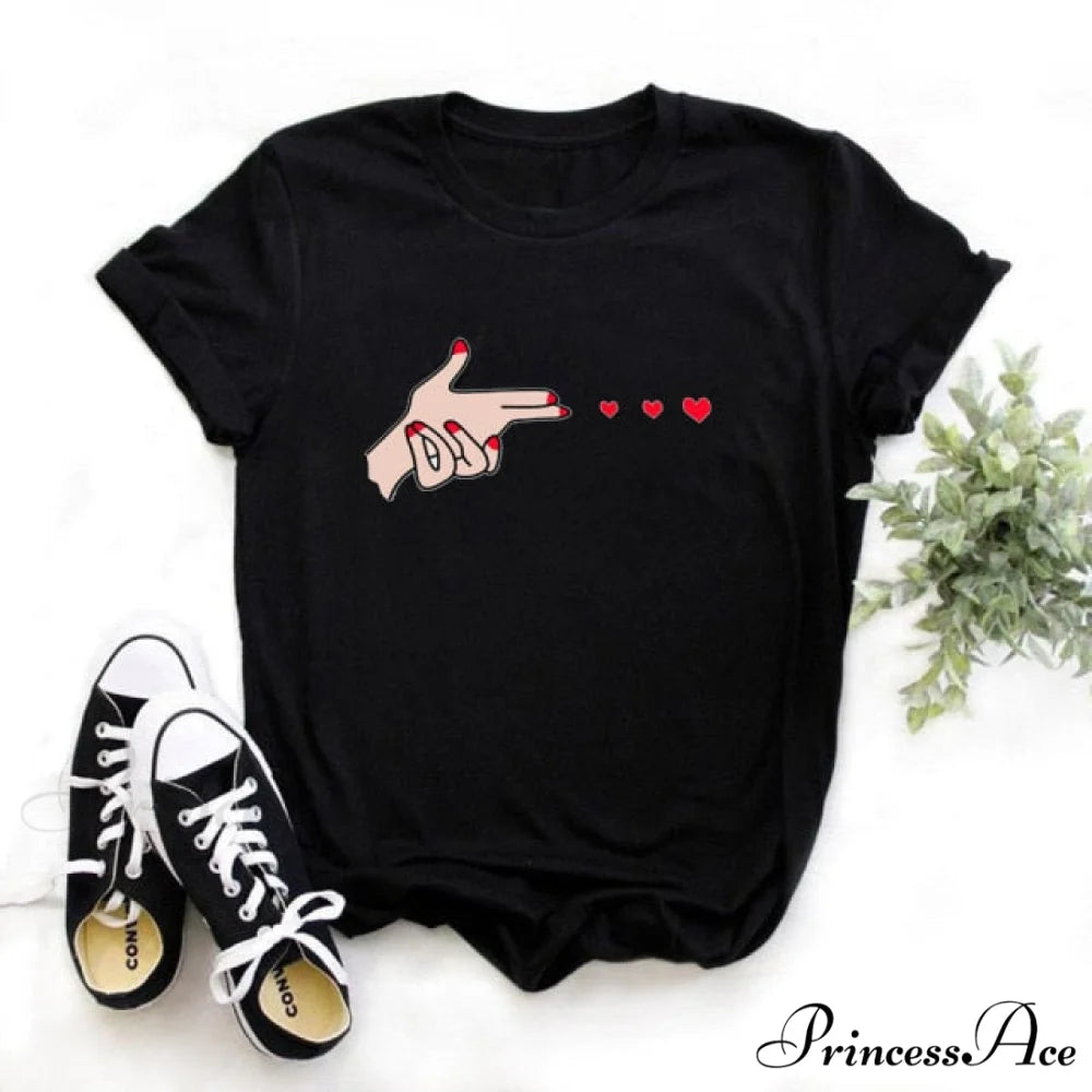 Wildflower Dandelion Print T-shirt black 1 / S