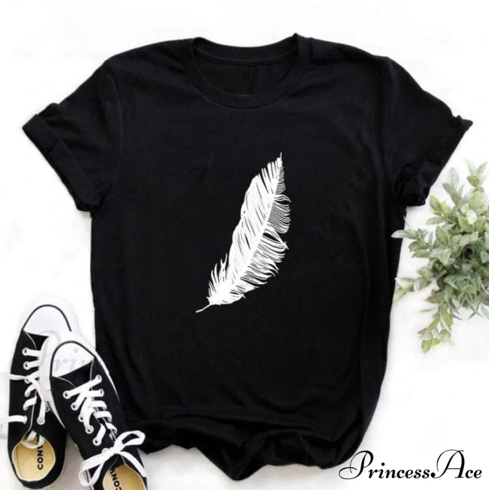 Wildflower Dandelion Print T-shirt black 2 / S