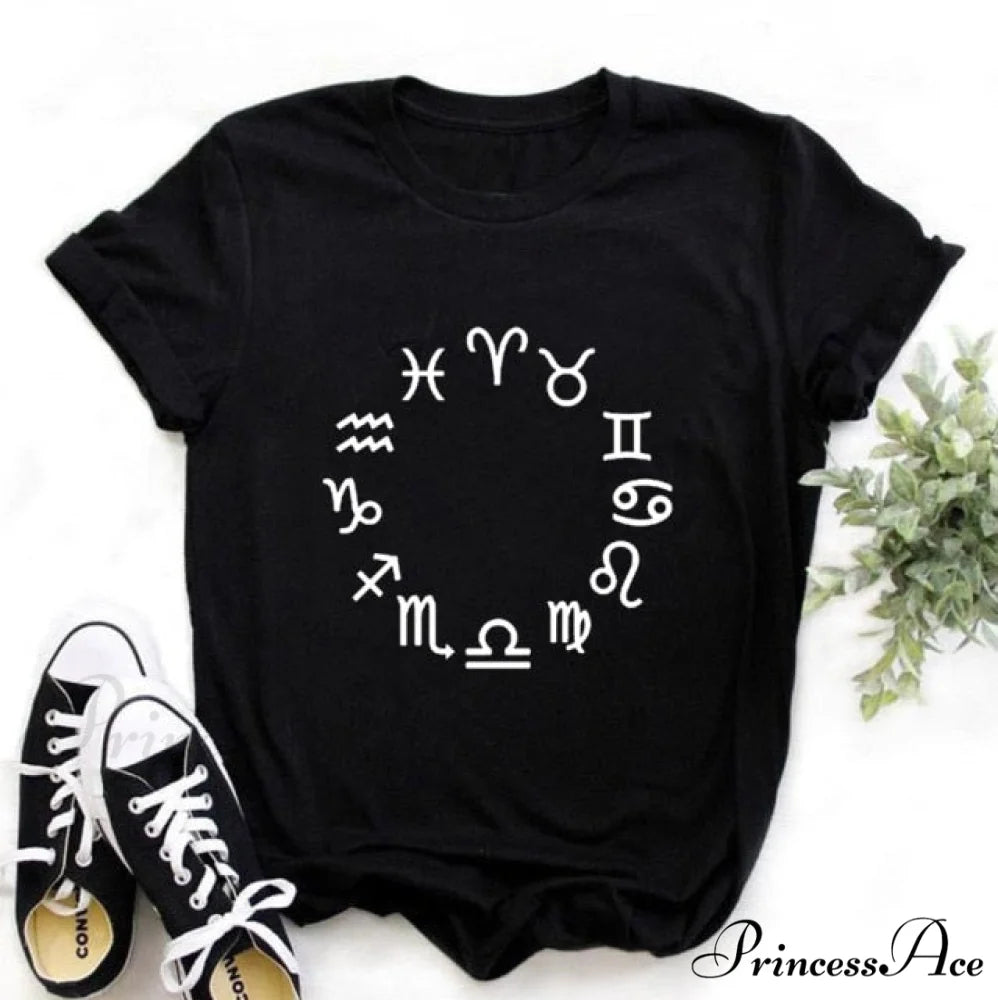 Wildflower Dandelion Print T-shirt black 3 / S