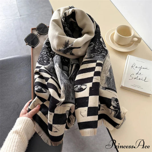 Winter Cashmere Shawl Scarf scarf-241228