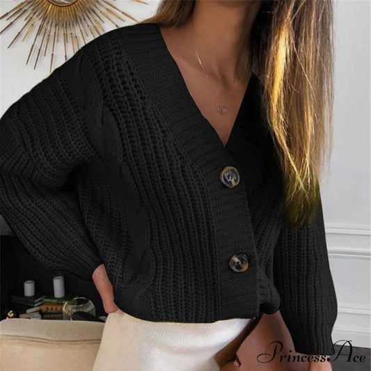 Winter Long Sleeve V Neck Jumper Cardigae