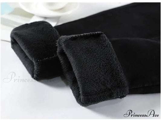 Winter Women Thick Velvet High Waist Skinny Casual Lady Denim Pencil Pants Plus Size Fleece Warm Slim Fit Stretch