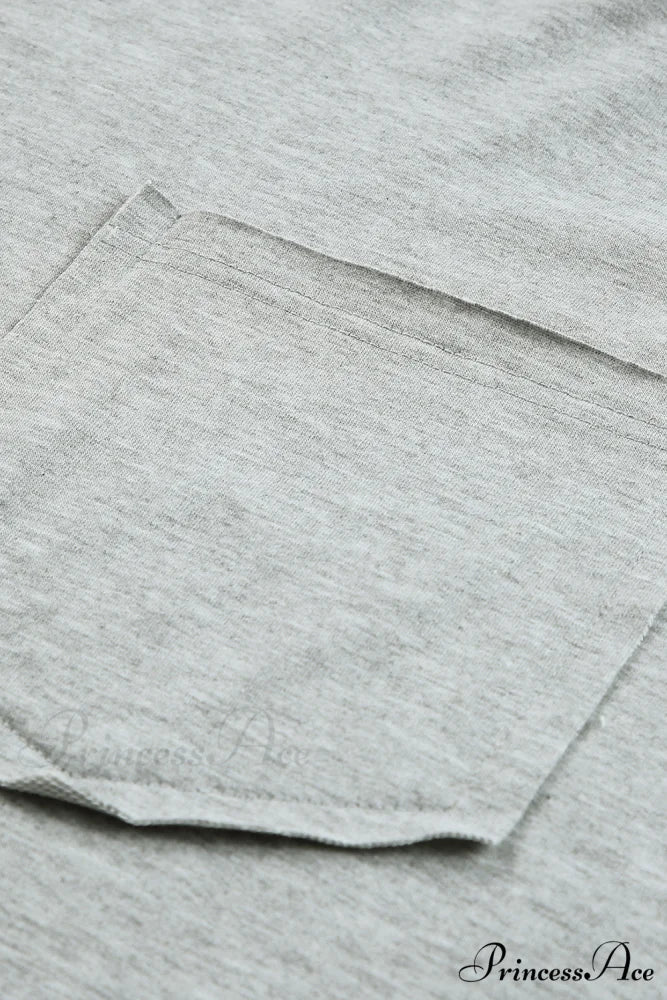 with - Arm Oversized Top Pockets Drop Gray