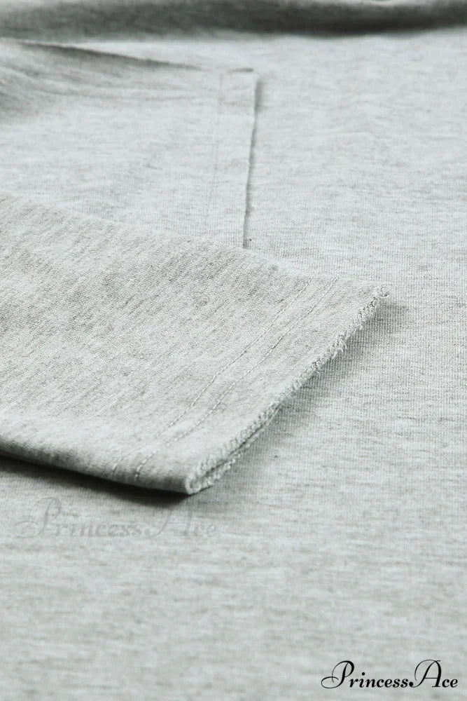 with - Arm Oversized Top Pockets Drop Gray