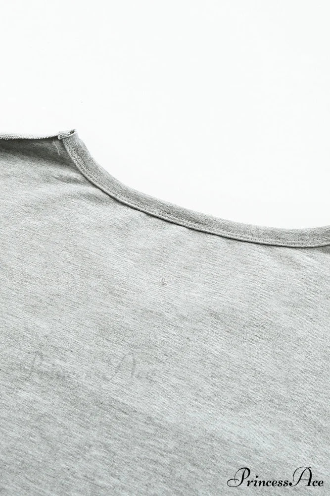 with - Arm Oversized Top Pockets Drop Gray