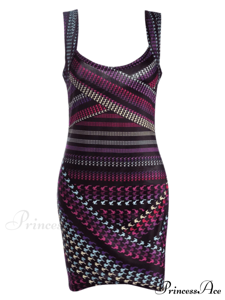 with Stunning Bodycon Mini Gown Print