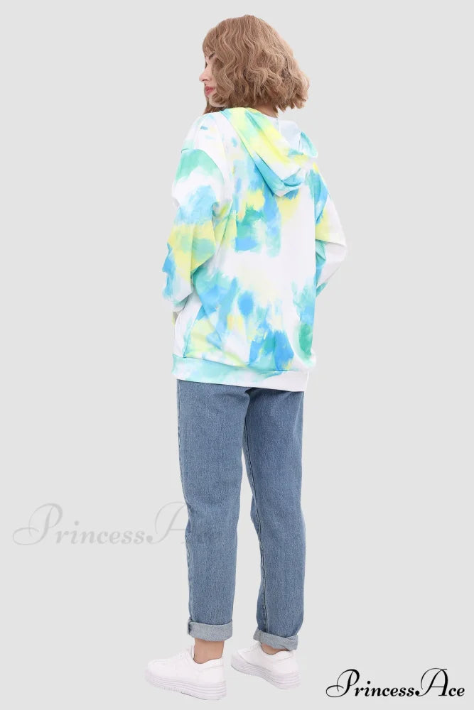 with Tie Hoodie Dye Drawstring
