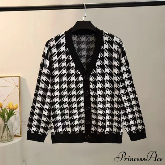 Woman character tattoo cardigan Black / One Size