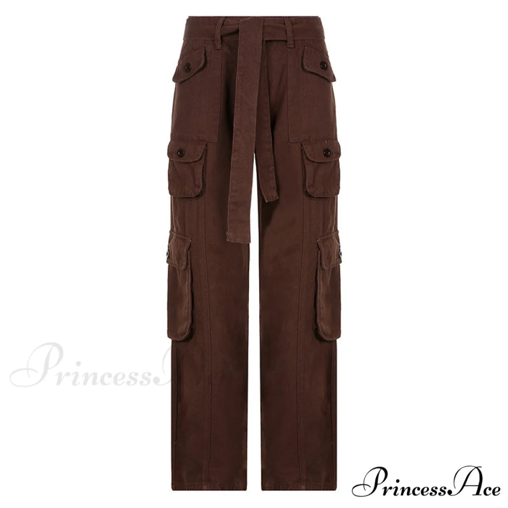 Woman High Waist Baggy Straight Leg Jeans Auburn / S