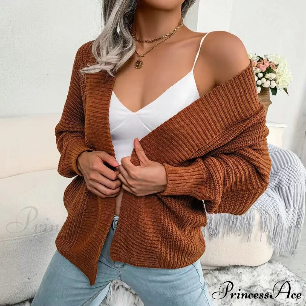 Women Autumn Knit Loose Cardigan