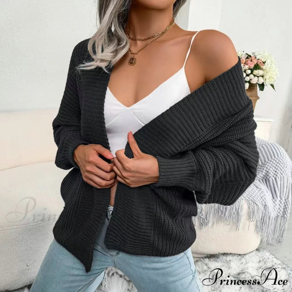 Women Autumn Knit Loose Cardigan
