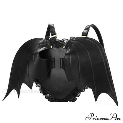 Women Bat Wing Punk Stylish Newest Angel Wings Cute Devil Bag Black / onesize