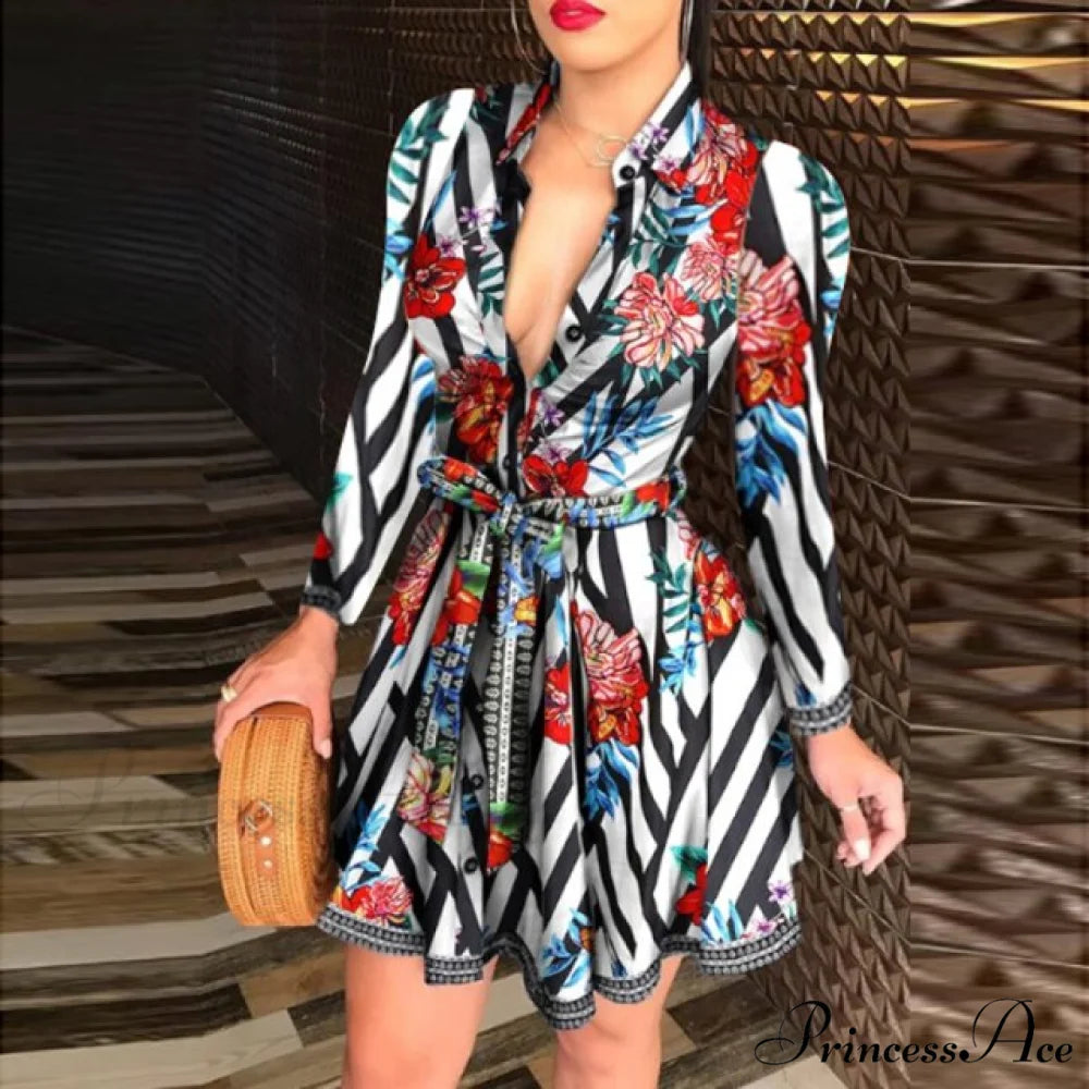 Women Chain Print Sleeveless Dress red 3 / S