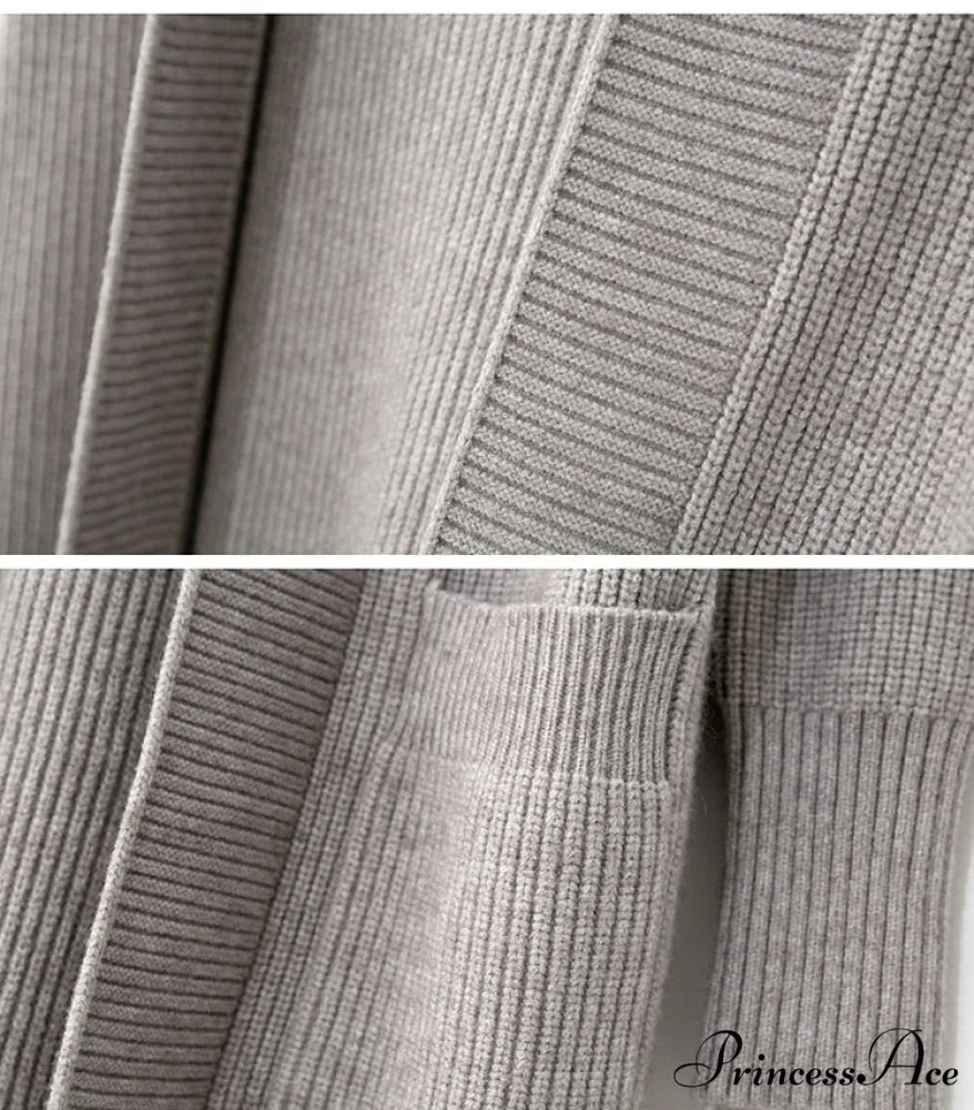 Women Fashion New Loose Hat Long Knitted Female Cardigan