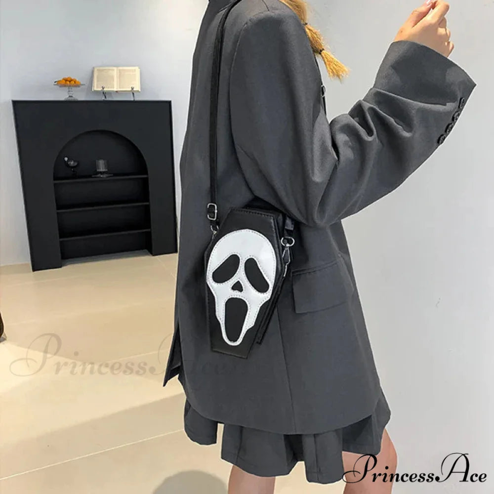Women Gothic PU Leather Coffin Shape Punk Style Long Wallet Portable Bag