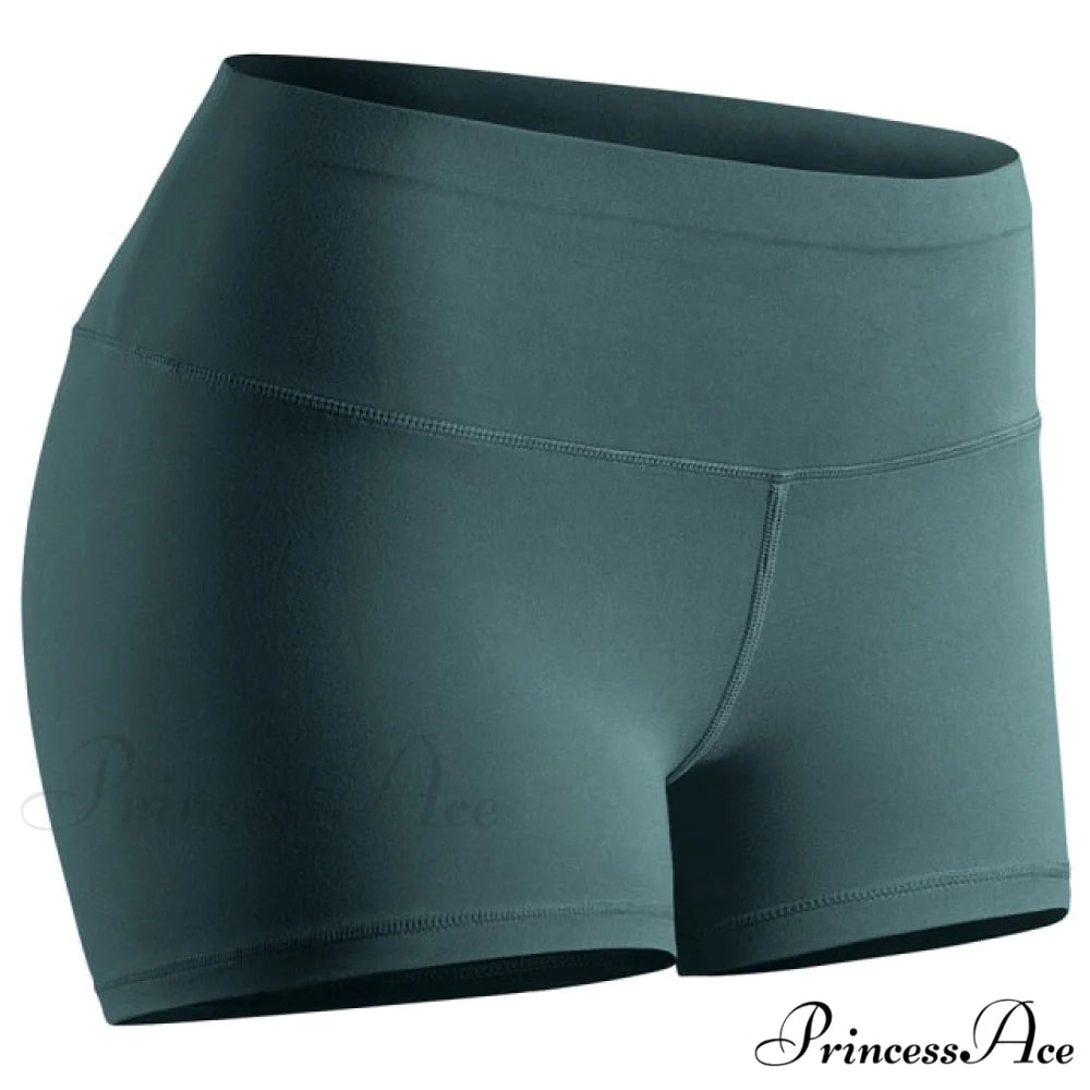 Women High Waist Female Clothing Push Up Short Dark green / XS