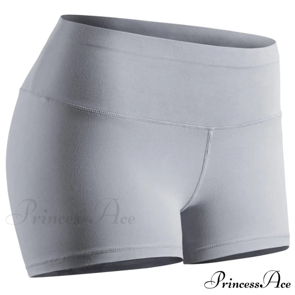 Women High Waist Female Clothing Push Up Short Light grey / XS