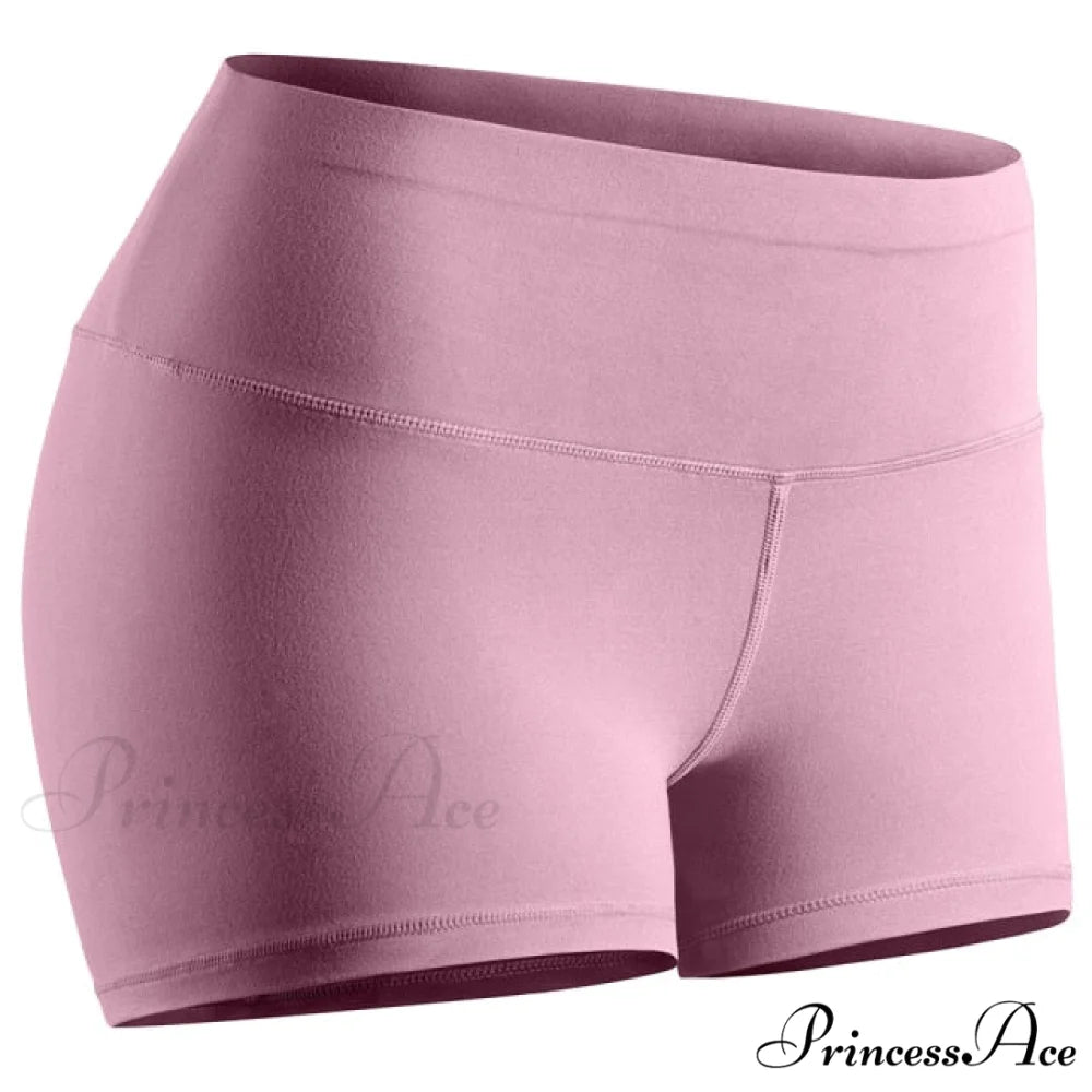 Women High Waist Female Clothing Push Up Short Pink / XS