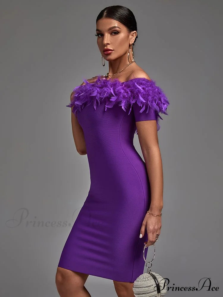 Women Off Shouler Bandage Dress