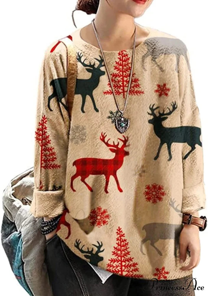 Women Oversized Pullover Casual Loose Long Sleeve Knit Sweater 1- S01 as Picture126 / X-Large