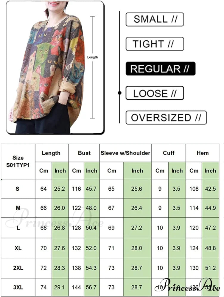 Women Oversized Pullover Casual Loose Long Sleeve Knit Sweater