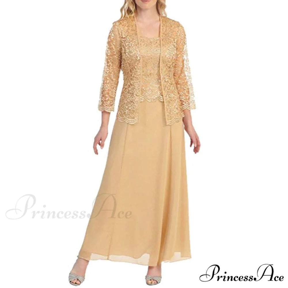 Women Plus Size Long Sleeve Lace Party Dress Solid Color Elegant Maxi Mini Dresses S / WINE