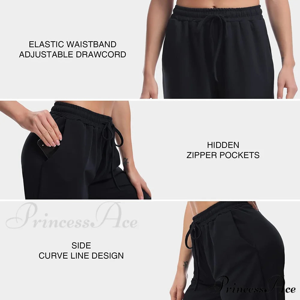 Women Wide Leg Comfy Drawstring Loose Yoga Pants