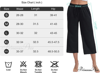 Women Wide Leg Comfy Drawstring Loose Yoga Pants
