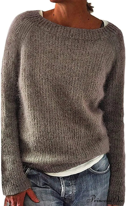 Women Winter Loose Casual Pullover Knit Sweater