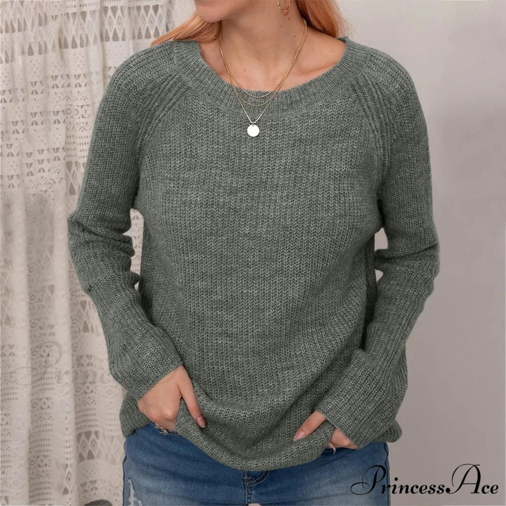 Women Winter Loose Casual Pullover Knit Sweater