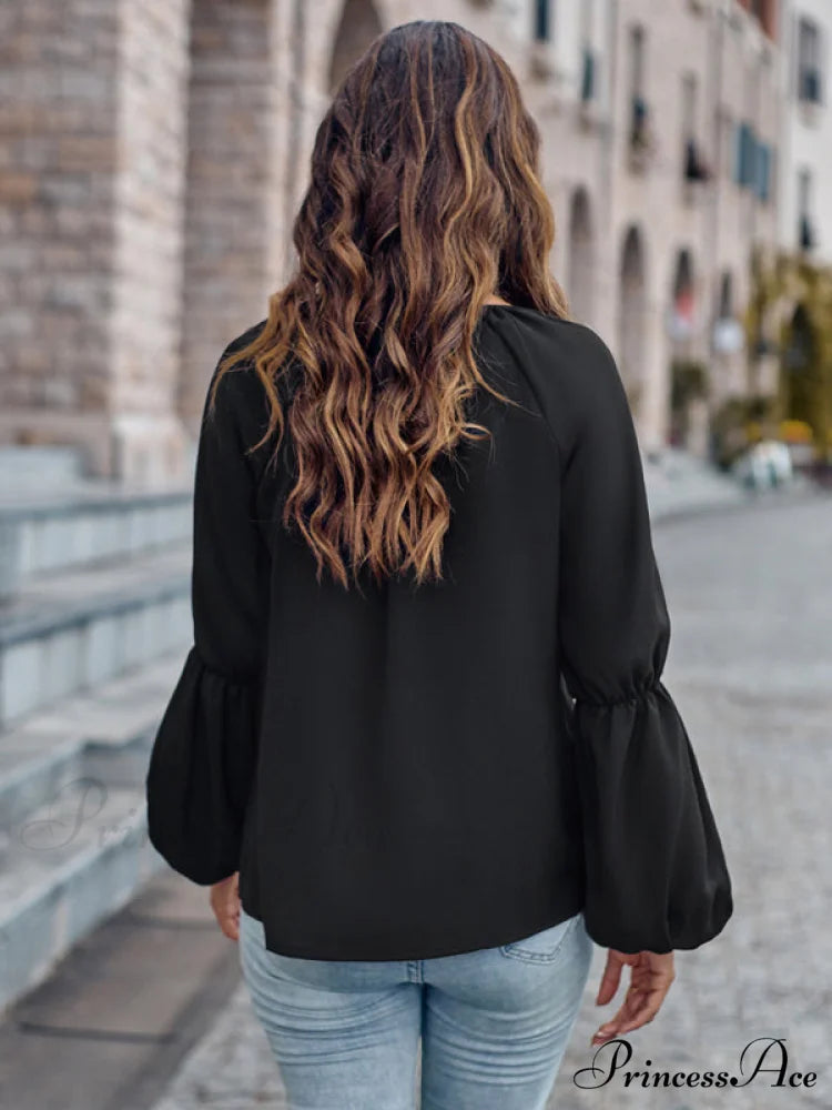 women’s autumn casual tops and for V-neck loose winter