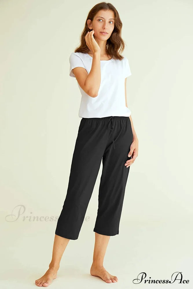 Women’s Cotton Capri Pants Sleep Capris