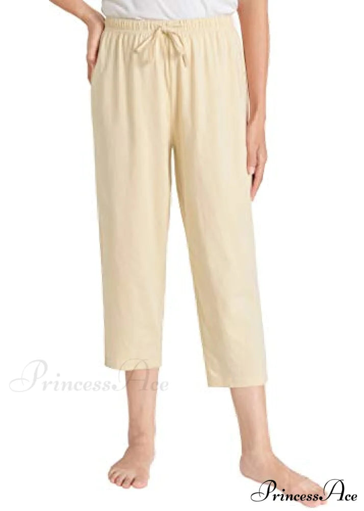 Women’s Cotton Capri Pants Sleep Capris